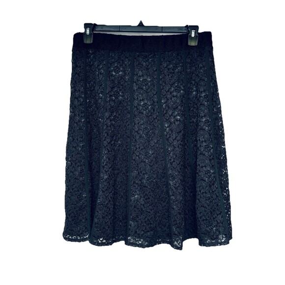 Chico's Textured Black A-Line Skirt - Picture 2 of 6